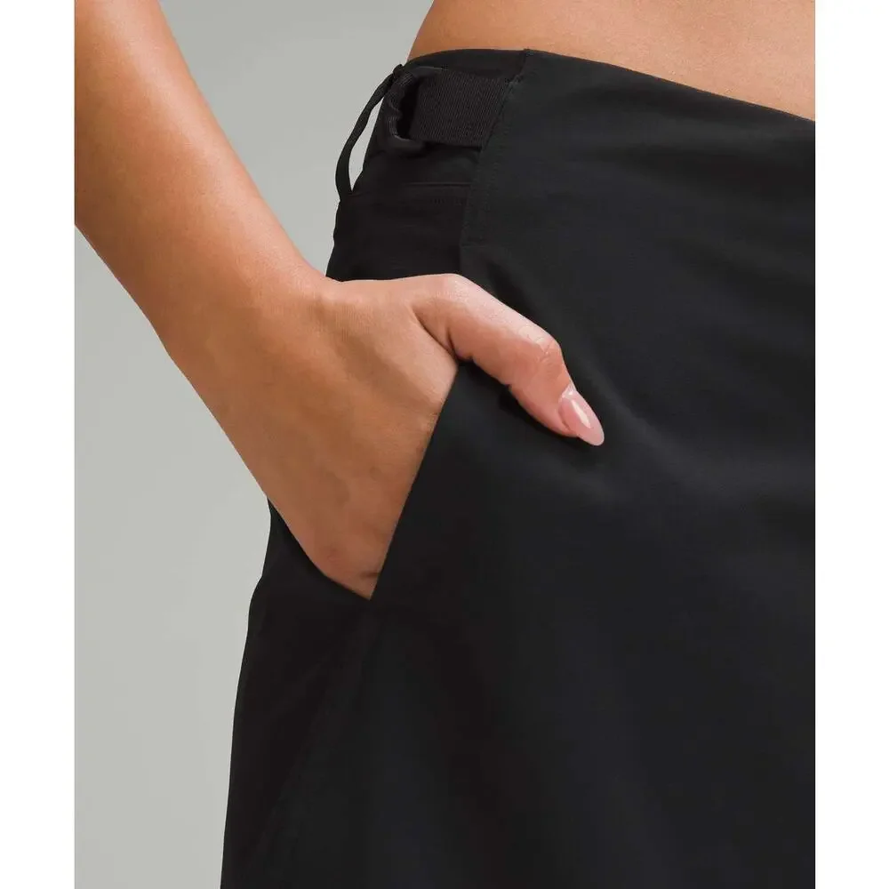 LULULEMON Wrap-Front Mid-Rise Golf Skirt Size 4 Black